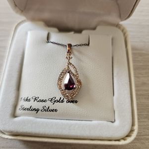 NWOT 14k Rose Gold over sterling‎ silver necklace